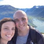 Natalie and Arran atop Mount Hoven, Norway in 2023.