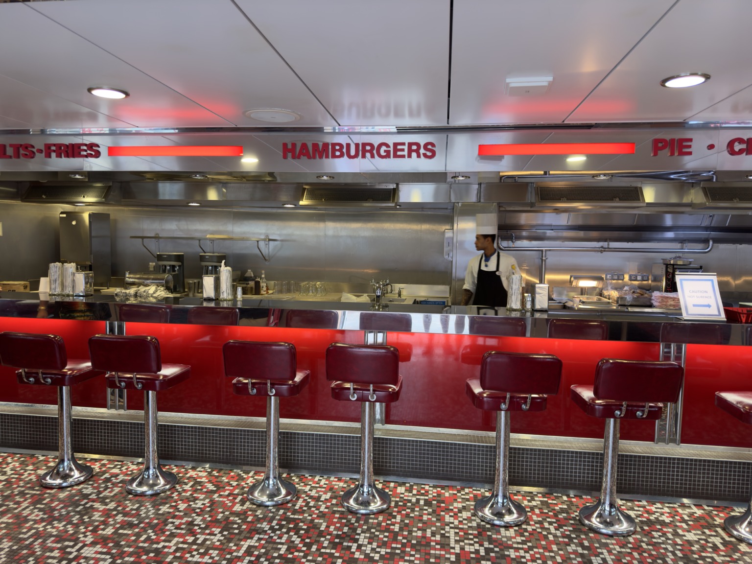 Internal view of Johnny Rockets onboard Royal Caribbean's Symphony of the Seas