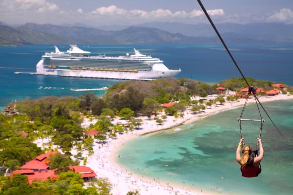Dragon's Breath Flight Line zipline over Labadee